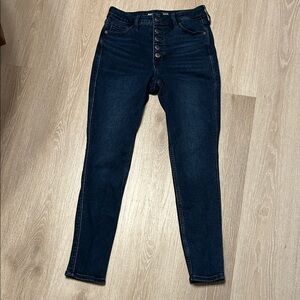 Old Navy 360 Stretch Extra High Rise Rockstar SuperSkinny Secret Dark Wash Jeans